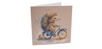 Crystal Art Card Kit Hedgehog 18 x 18 cm