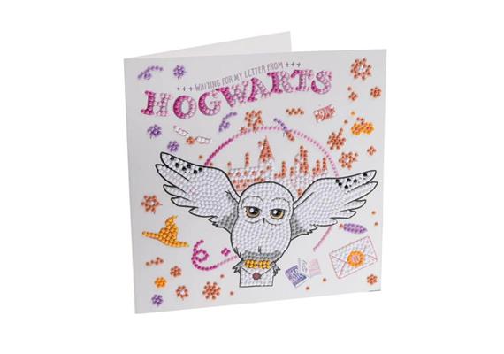 Crystal Art Card Kit Hogwarts & Hedwig 18 x 18 cm