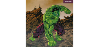 Crystal Art Card Kit Hulk 18 x 18 cm