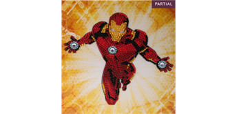 Crystal Art Card Kit Ironman 18 x 18 cm