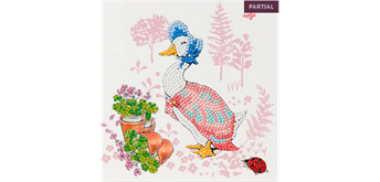 Crystal Art Card Kit Jemima Puddle-Duck 18 x 18 cm