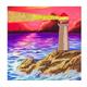 Crystal Art Card Kit "Lighthouse" 18 x 18 cm