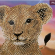 Crystal Art Card Kit Lion Cub 18 x 18 cm | Bild 3