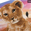 Crystal Art Card Kit Lion Cub 18 x 18 cm | Bild 2