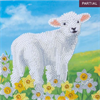 Crystal Art Card Kit Little Lamb 18 x 18 cm