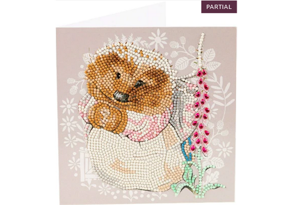 Crystal Art Card Kit Mrs. Tiggy-winkle 18 x 18 cm