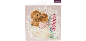 Crystal Art Card Kit Mrs. Tiggy-winkle 18 x 18 cm