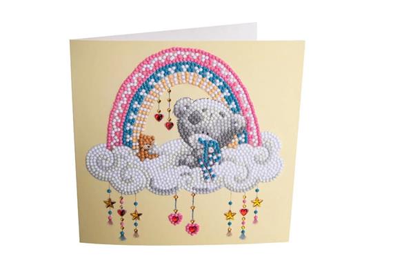 Crystal Art Card Kit New Baby 18 x 18 cm