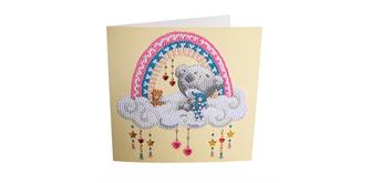 Crystal Art Card Kit New Baby 18 x 18 cm