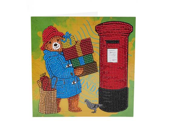 Crystal Art Card Kit Paddington with Gifts 18 x 18 cm
