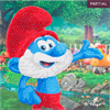 Crystal Art Card Kit "Papa Smurf" 18 x 18 cm