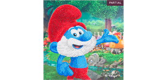 Crystal Art Card Kit "Papa Smurf" 18 x 18 cm