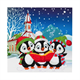 Crystal Art Card Kit "Penguin Christmas Carols" 18 x 18 cm