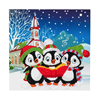 Crystal Art Card Kit "Penguin Christmas Carols" 18 x 18 cm