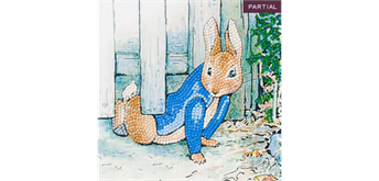 Crystal Art Card Kit Peter Rabbit Under the Fence 18 x 18 cm