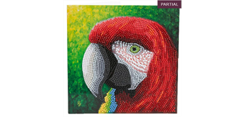 Crystal Art Card Kit Pretty Parrot 18 x 18 cm