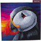 Crystal Art Card Kit Puffin Sunset 18 x 18 cm