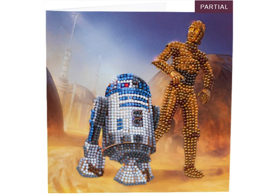 Crystal Art Card Kit R2-D2 & 3PO 18 x 18 cm