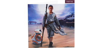 Crystal Art Card Kit Rey 18 x 18 cm