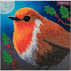 Crystal Art Card Kit Robin 18 x 18 cm