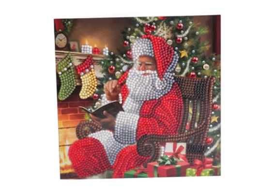 Crystal Art Card Kit Santa's Wish 18 x 18 cm