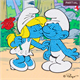 Crystal Art Card Kit "Smurfette Kiss" 18 x 18 cm