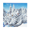 Crystal Art Card Kit "Snowy White Tiger" 18 x 18 cm