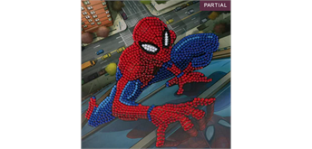 Crystal Art Card Kit Spiderman 18 x 18 cm