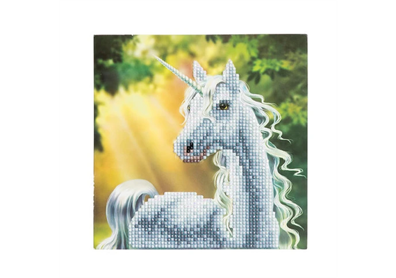 Crystal Art Card Kit "Sunshine Unicorn" 18 x 18 cm