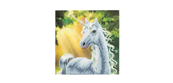 Crystal Art Card Kit "Sunshine Unicorn" 18 x 18 cm