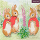 Crystal Art Card Kit The Flopsy Bunnies 18 x 18 cm