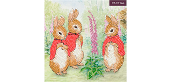 Crystal Art Card Kit The Flopsy Bunnies 18 x 18 cm