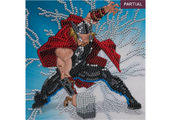 Crystal Art Card Kit Thor 18 x 18 cm