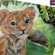 Crystal Art Card Kit Tiger Cub 18 x 18 cm | Bild 3