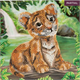 Crystal Art Card Kit Tiger Cub 18 x 18 cm