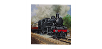 Crystal Art Card Kit "Train/Zug" 18 x 18 cm