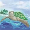 Crystal Art Card Kit "Turtle Paradise" 18 x 18 cm