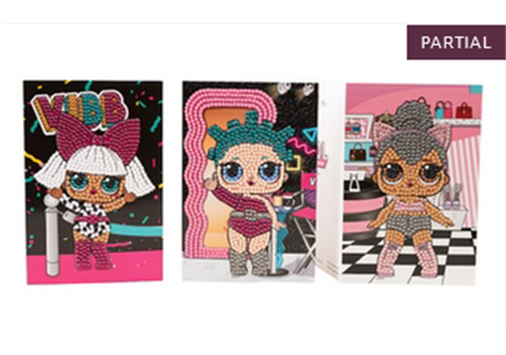 Crystal Art Card LOL Characters 10 x 15 cm 3-er Set