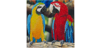 Crystal Art Card Parrot Friends 18 x 18 cm