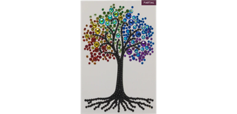 Crystal Art Card Rainbow Tree 10 x 15 cm