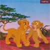 Crystal Art Card Simba and Nala 18 x 18 cm