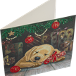 Crystal Art Card Sleepy Puppy 18 x 18 cm | Bild 2
