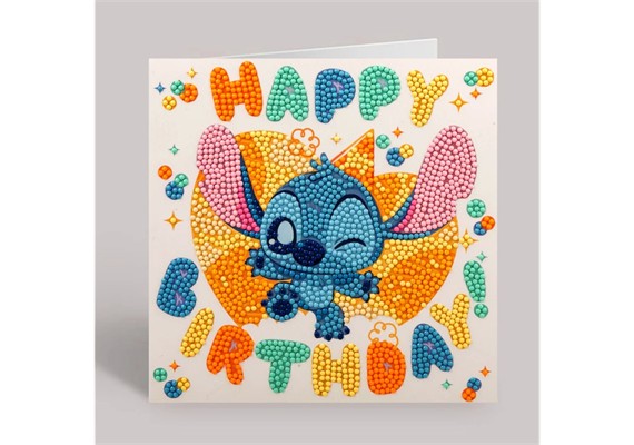 Crystal Art Card Stitch Birthday 18 x 18 cm