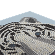 Crystal Art Card White Tiger Head 18 x 18 cm | Bild 3