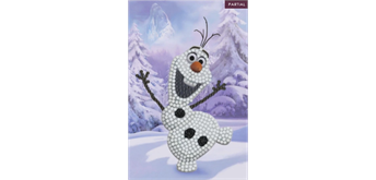 Crystal Art Card Winter Olaf, 10 x 15 cm