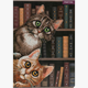 Crystal Art "Cats in the Library" Notizbuch Kit, 26 x 18 cm