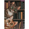 Crystal Art "Cats in the Library" Notizbuch Kit, 26 x 18 cm