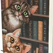 Crystal Art "Cats in the Library" Notizbuch Kit, 26 x 18 cm | Bild 2