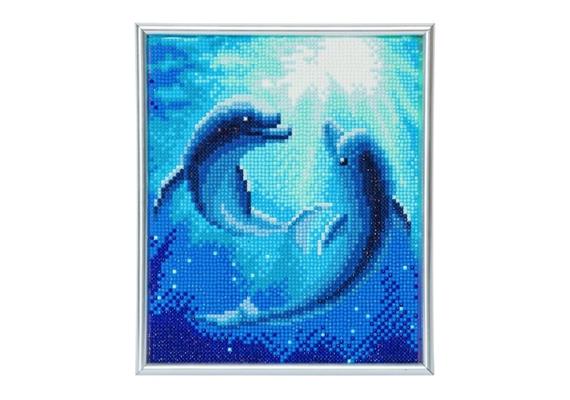 Crystal Art "Delphin Tanz" Bilderrahmen 21 x 25 cm
