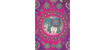 Crystal Art "Elephant Fantasy" Notizbuch Kit, 26 x 18 cm